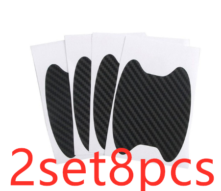 4pcs / set of door stickers carbon fiber scratch-resistant car handle stickers