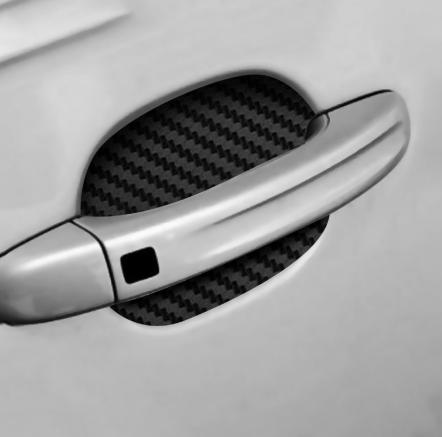 4pcs / set of door stickers carbon fiber scratch-resistant car handle stickers